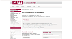 Desktop Screenshot of mbm-service.de