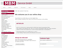 Tablet Screenshot of mbm-service.de